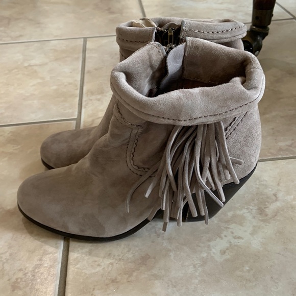 Sam Edelman Gray Suede Booties Size 7 - Picture 11 of 12